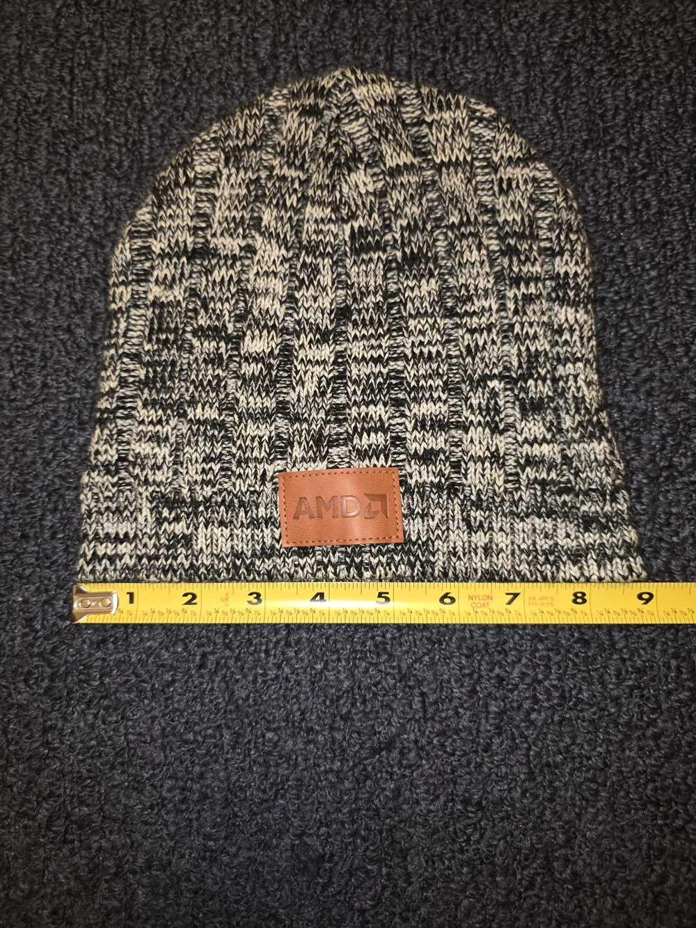 AMD Beanie Hat Black & Gray Small Unisex Small Computer Apparel
